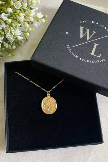Wisteria London Harper Gold Floral Necklace Wisteria London
